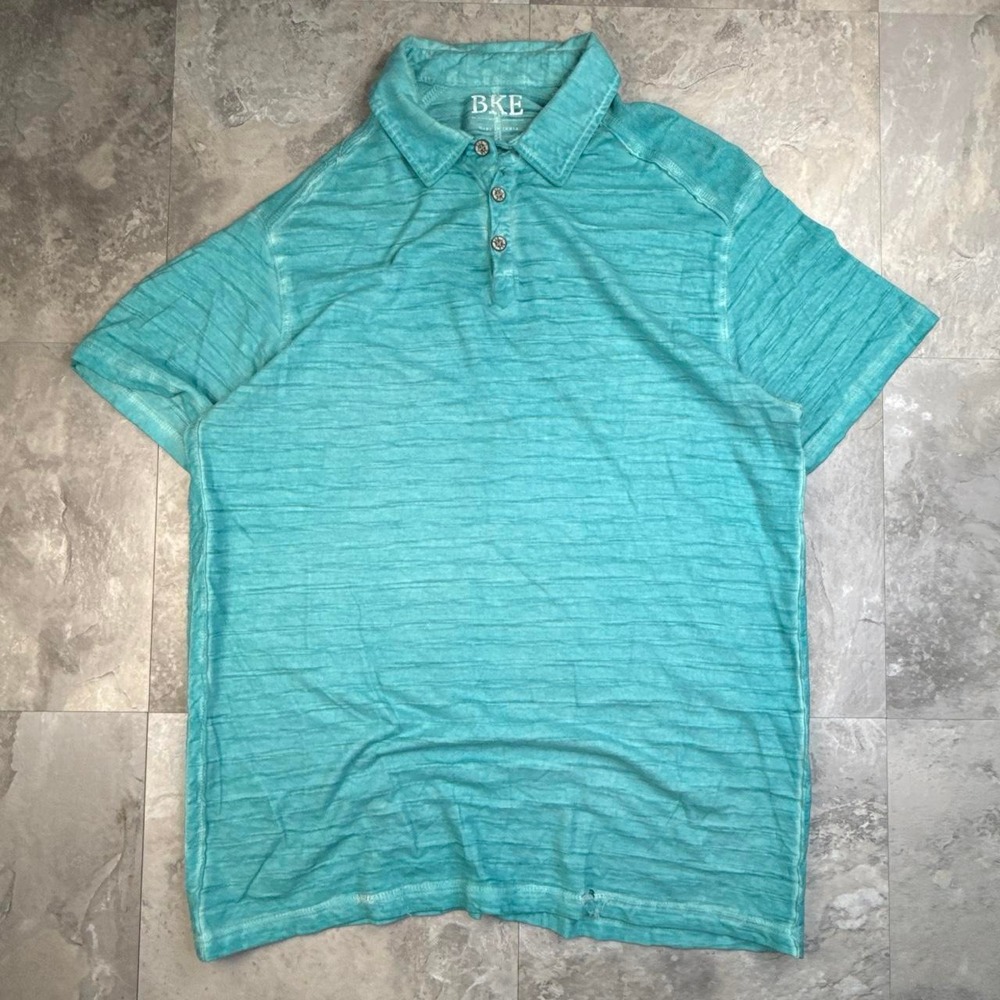 Vintage Blue BKE Polo Shirt Large